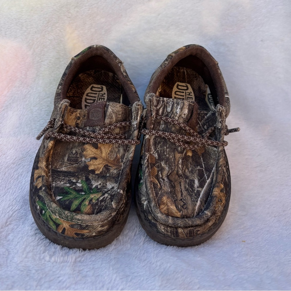 Hey Dude Kids mossy oak camo- S 8 little kid